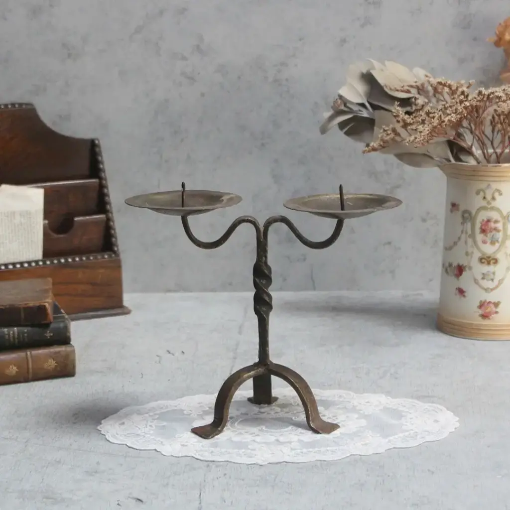 アンティーク アイアンキャンドルホルダー イギリス 燭台 | 雑貨と
