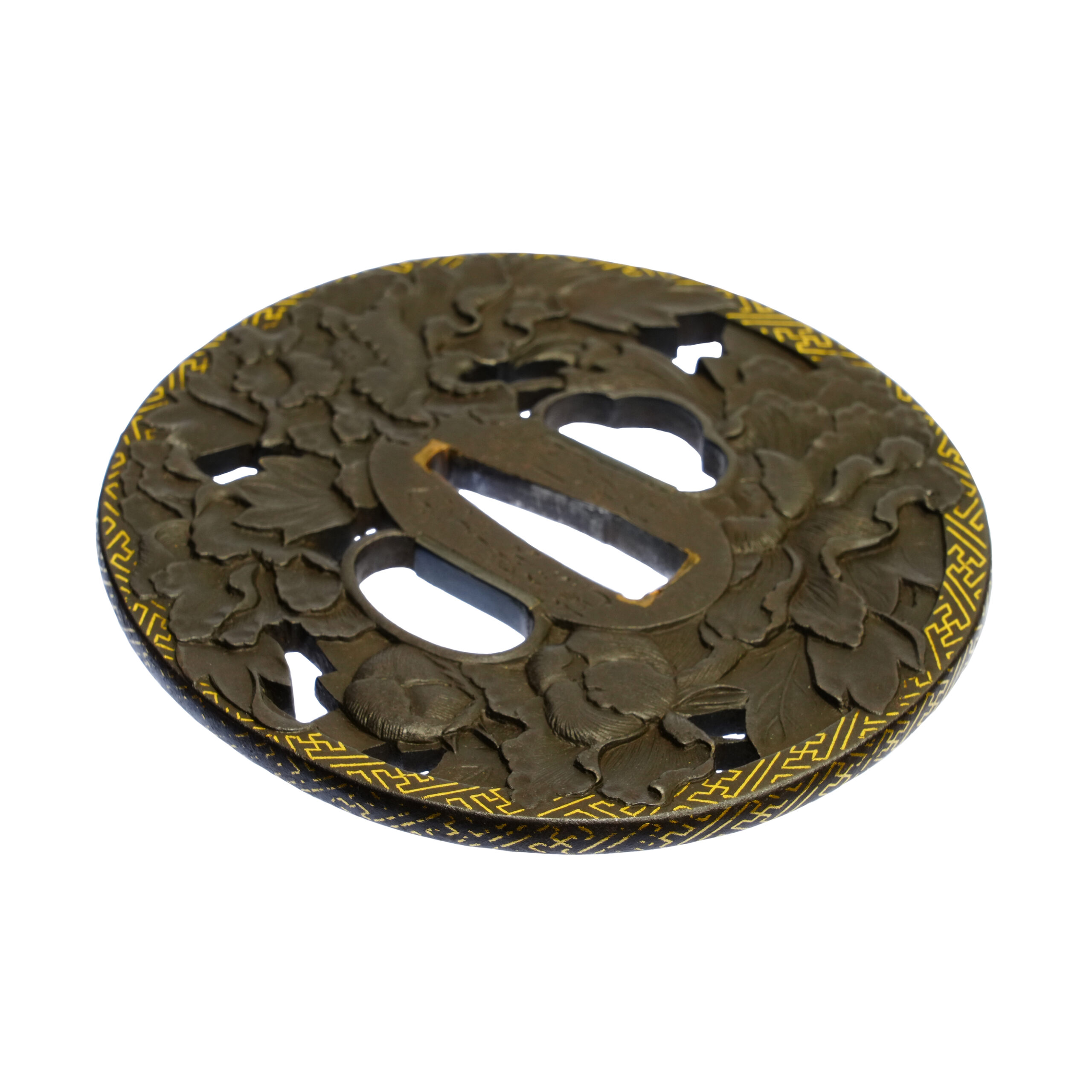 Edo period antique Tsuba for Samurai Sword with NBTHK Tokubetsu