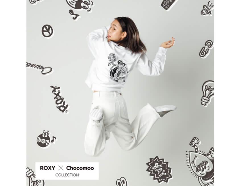 Japan｜「ロキシー」とイラストレーターのChocomooがコラボ ポップな