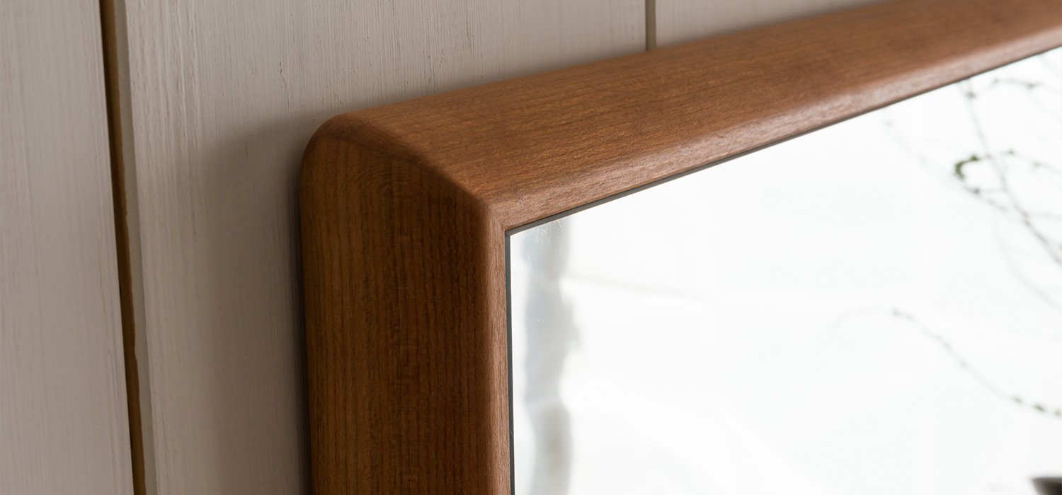 ステラ アメリカンチェリー ウォールミラー W54×54 壁掛け 全身 鏡