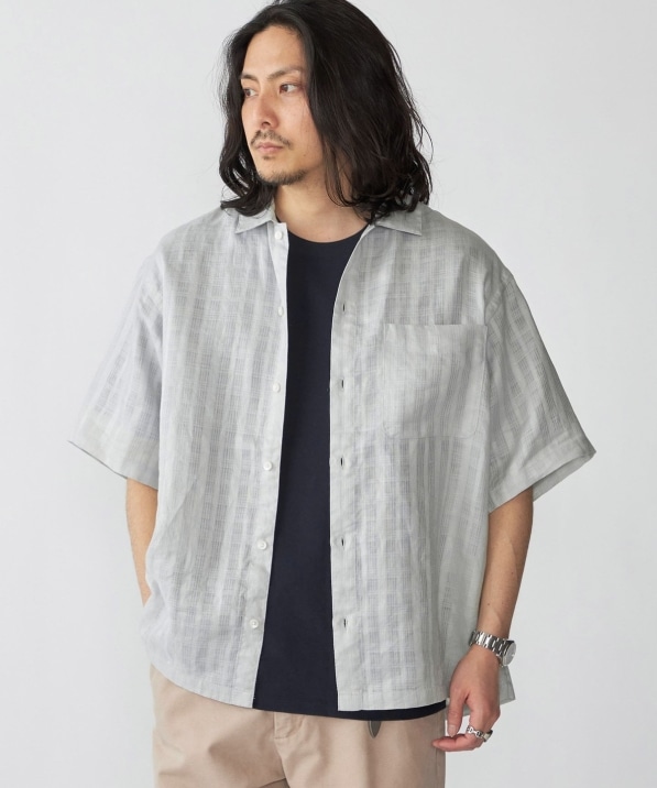 SHIPS: ラミー ドビー ウィークエンド ショートスリーブ シャツ