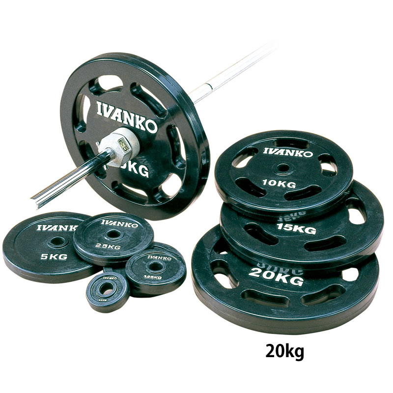 ②IVANKOイヴァンコ ラバープレート20kg x1枚穴径50mm(同時購入