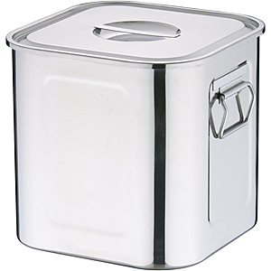 三宝産業 YUKIWA UK 18-8 ステンレス 深型 角キッチンポット 12cm