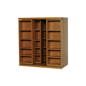 ブックマンの後継品。響・3重スライド書棚・オープン・高さ181cm【書斎