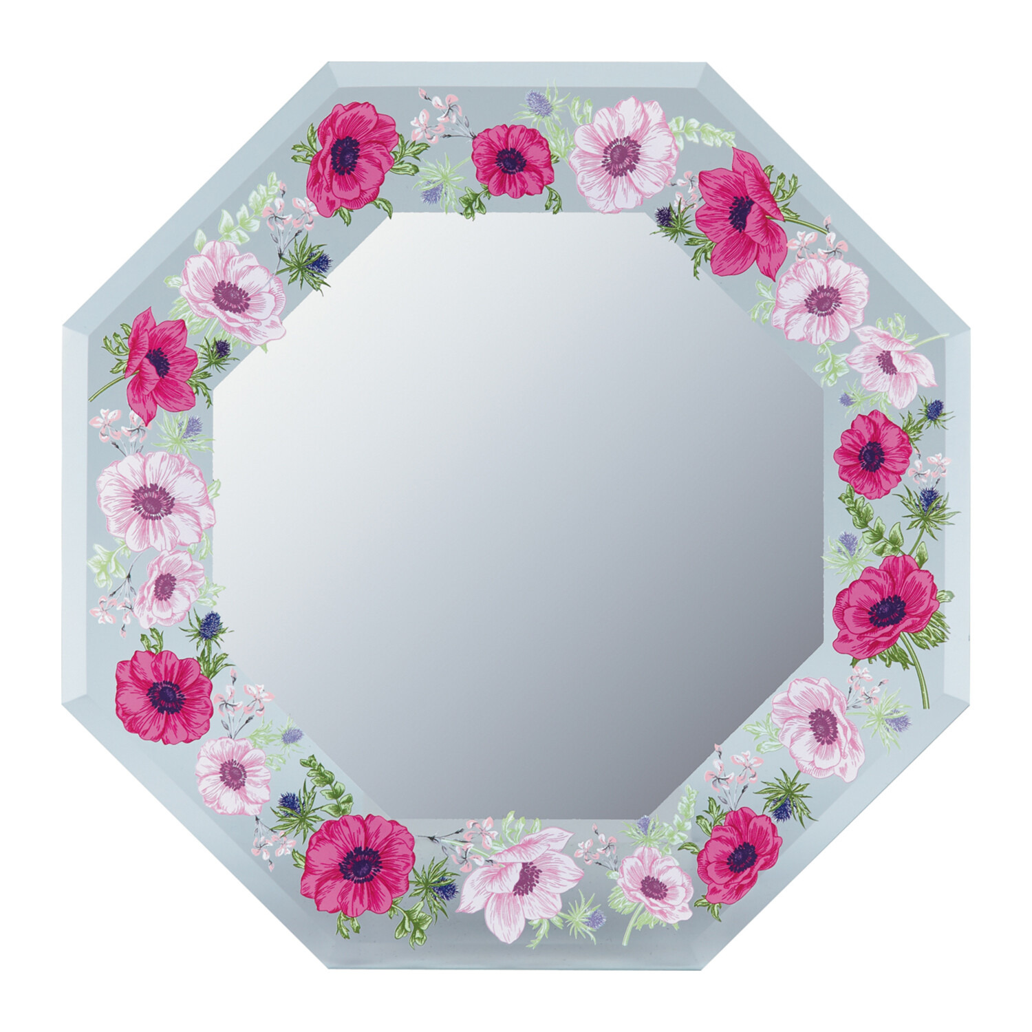 フローラルグラス 八角ミラー Sサイズ ＜アネモネ＞- ショップチャンネル