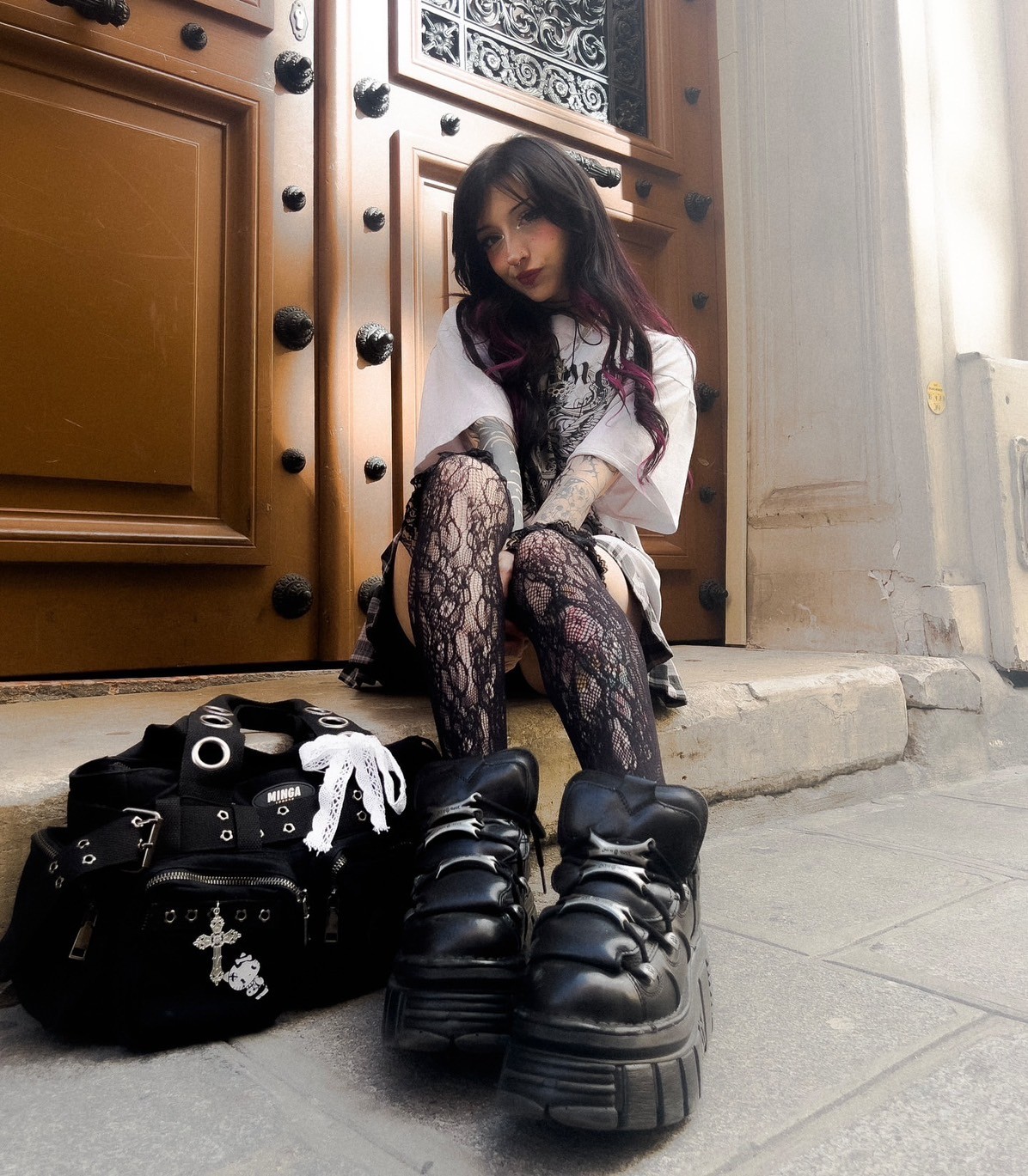 取り寄せ] M-WALL106-S12 / 厚底スニーカー / 本革【NEW ROCK