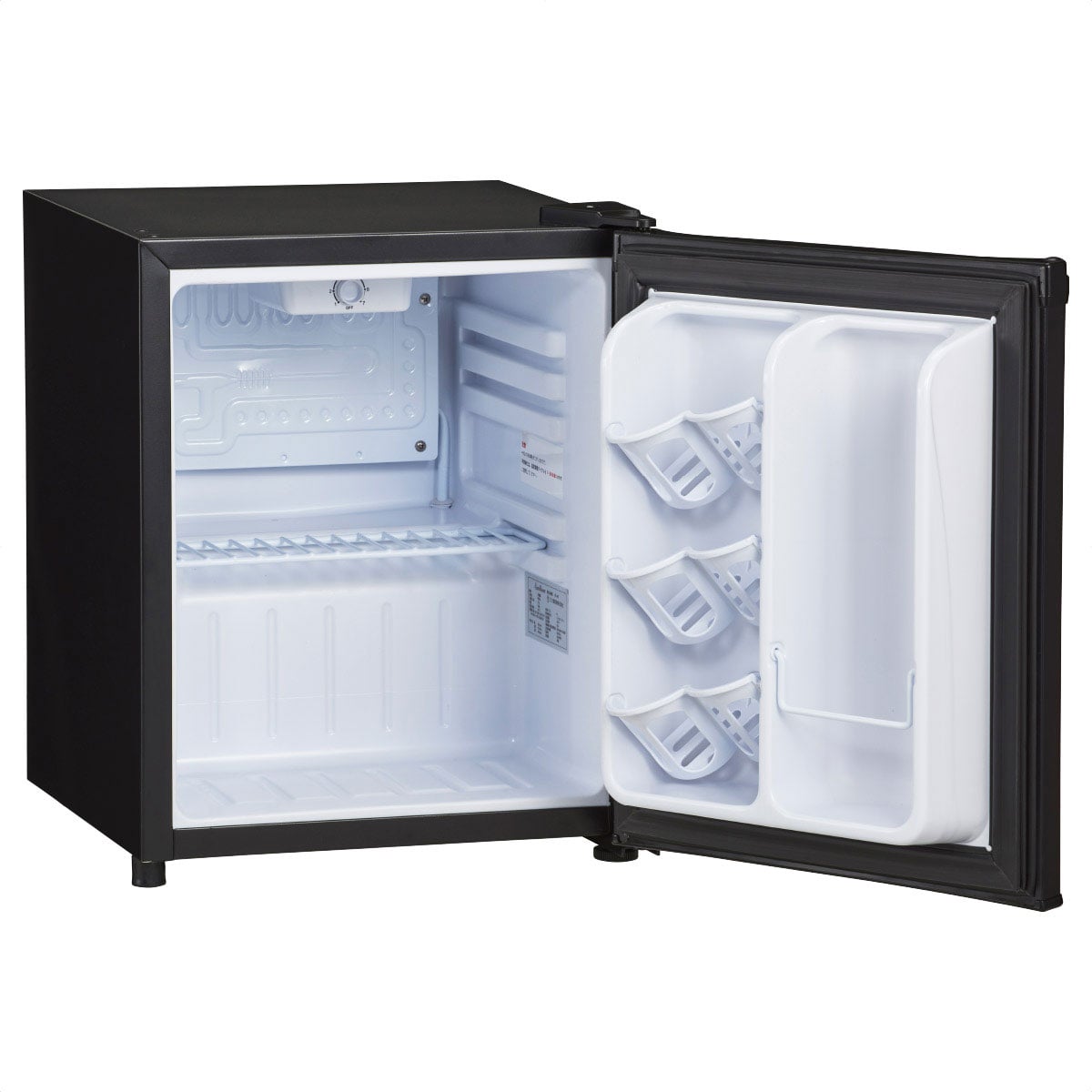 三ツ星貿易 超小型冷蔵庫 24L コンプレッサー式(直冷式) ブラック 左