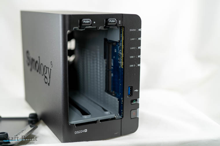 SynologyのNAS DS224+とメモリ増設レビュー | Start Point