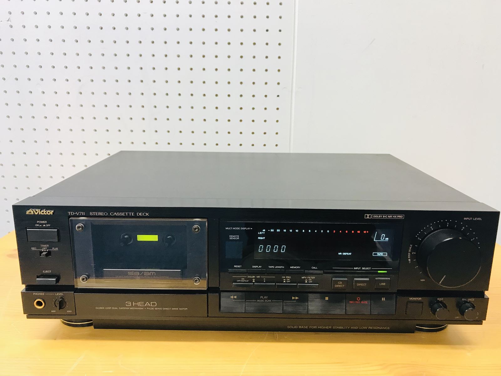 ビクター TD-V711 3ヘッドカセットデッキ【録音再生良好】