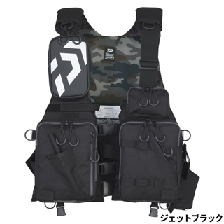 ダイワ DF-6224 フロートゲームベスト フリー ジェットブラック - 釣具