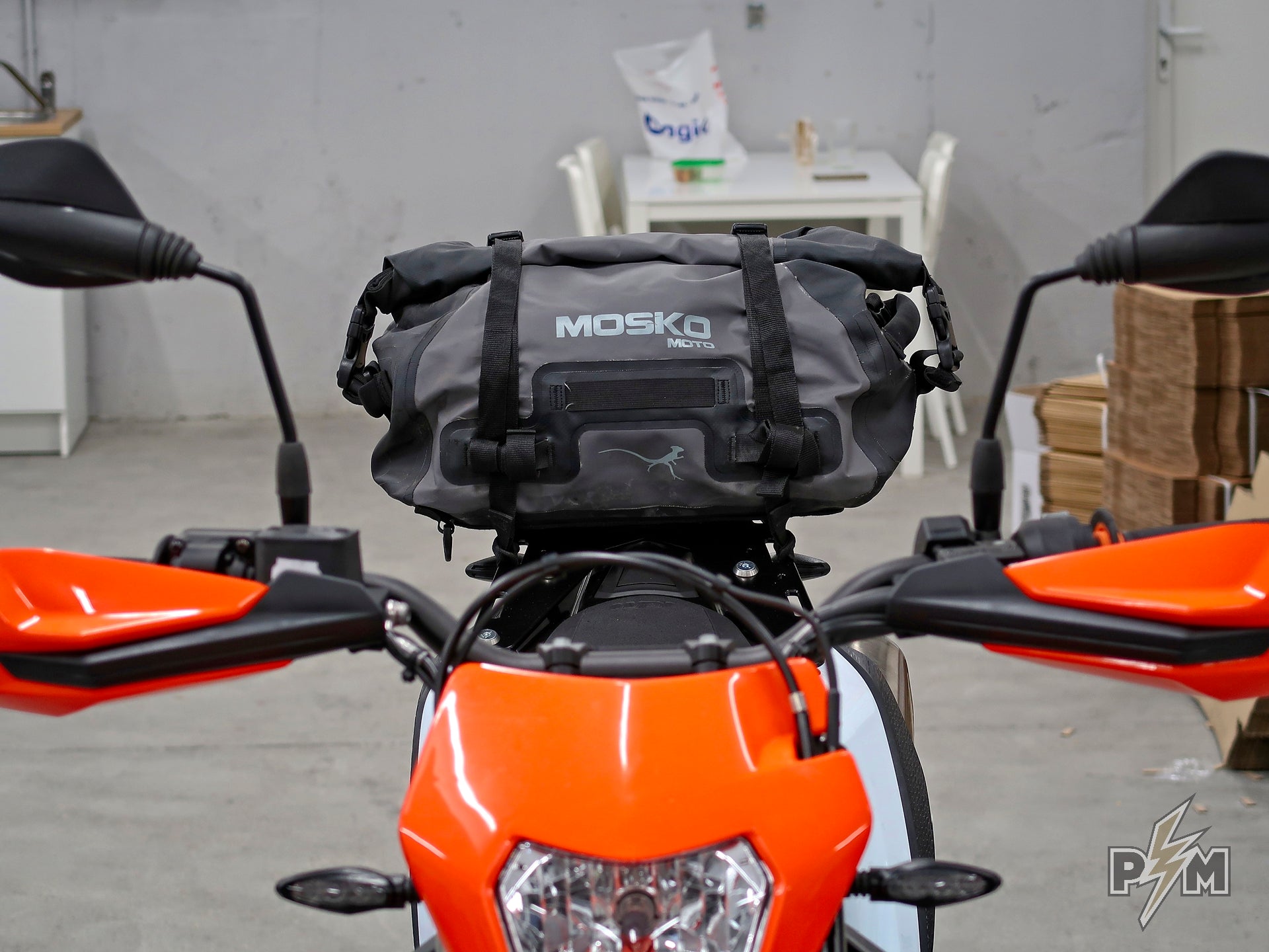 Perun moto KTM 690 Luggage rack 2019+ and Mosko moto Scout 25
