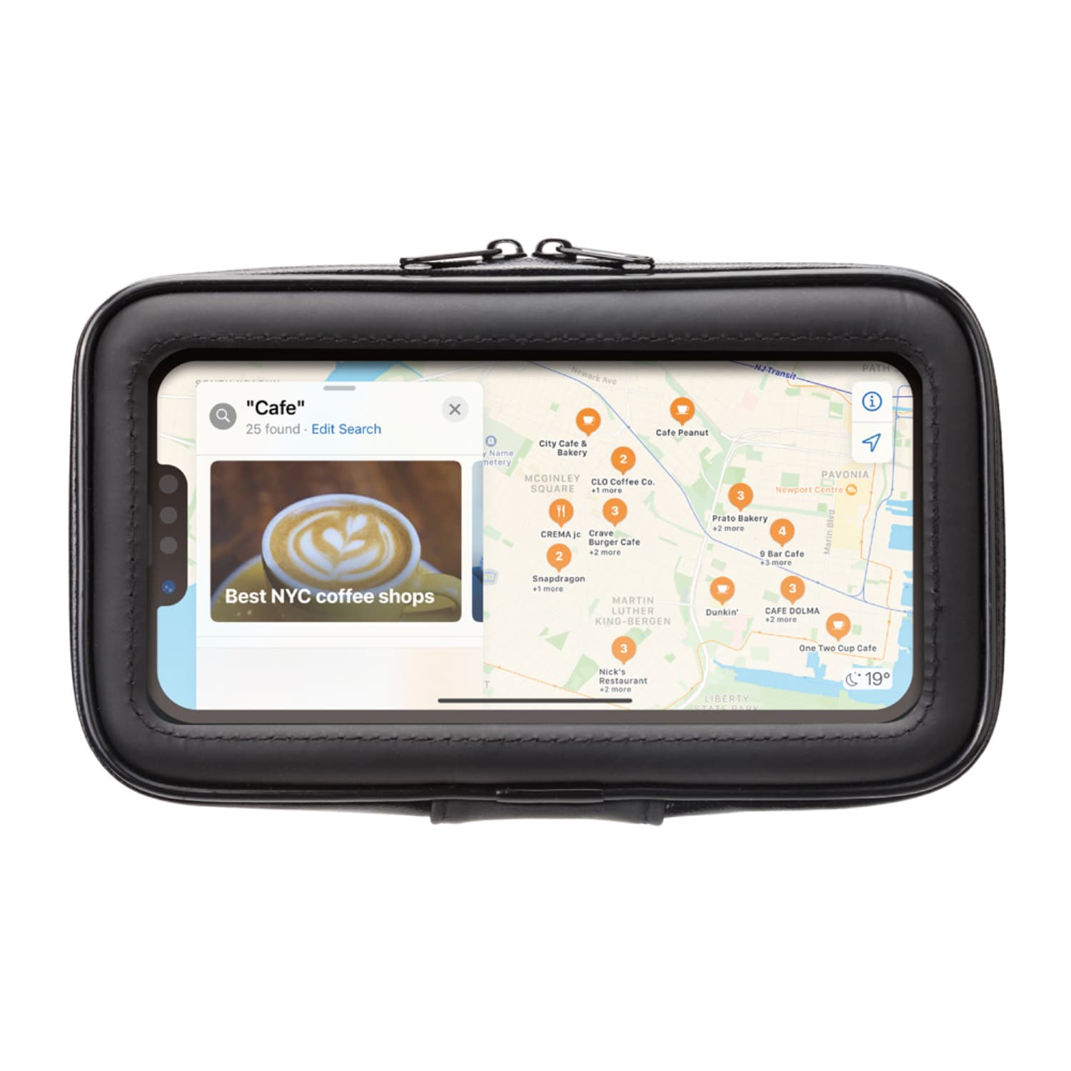 自転車用 スマートフォンホルダー [ポーチタイプ/Lサイズ]｜株式会社PGA