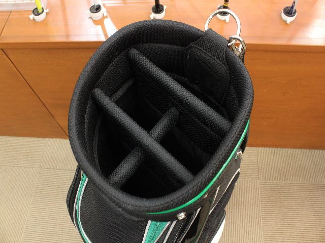 中古 キャディバッグ ブラック/ホワイト/グリーン QR455GR アディダス