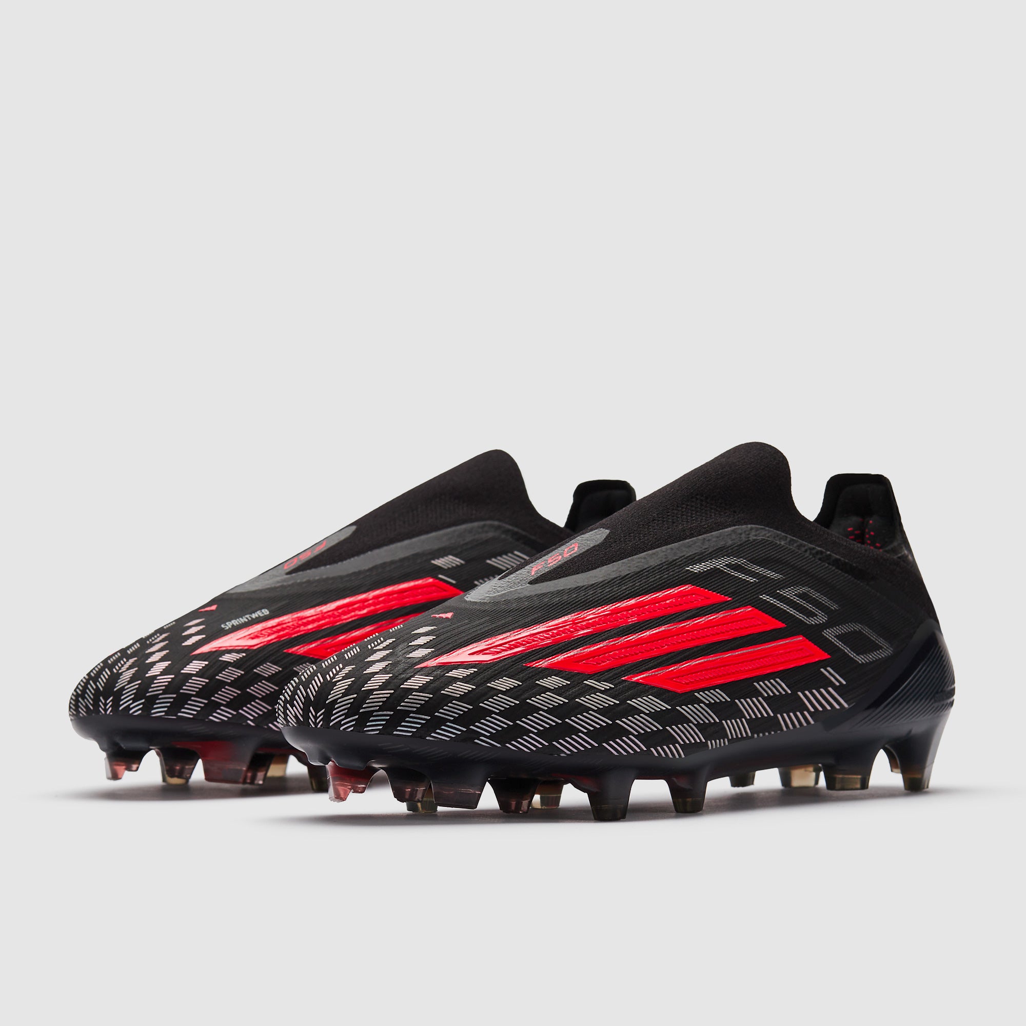adidas F50 Elite Laceless Firm Ground - Core Black/Lucid Red/Core