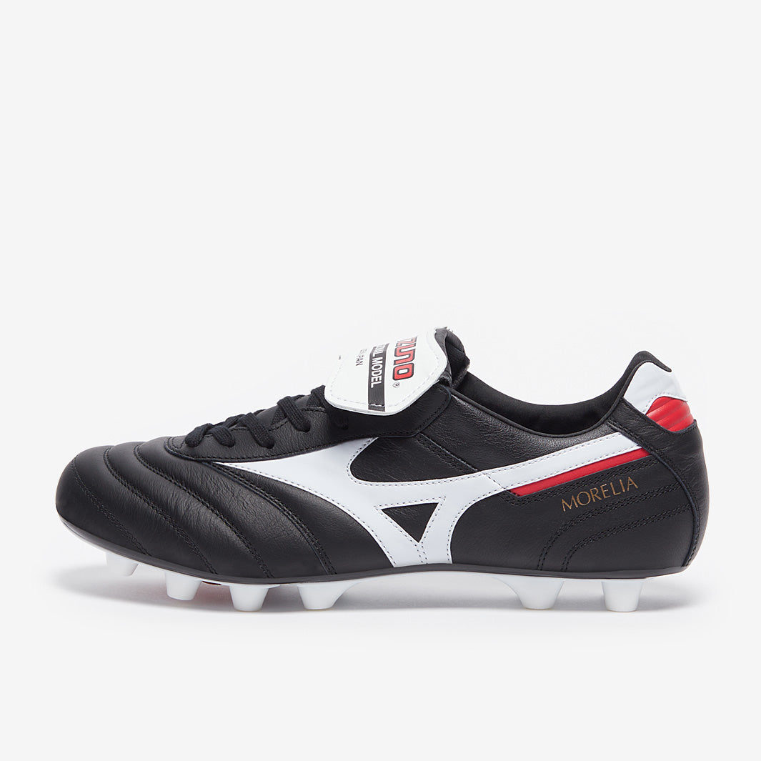 Mizuno Morelia II Made in Japan - Black/White/Red - Mens Boots