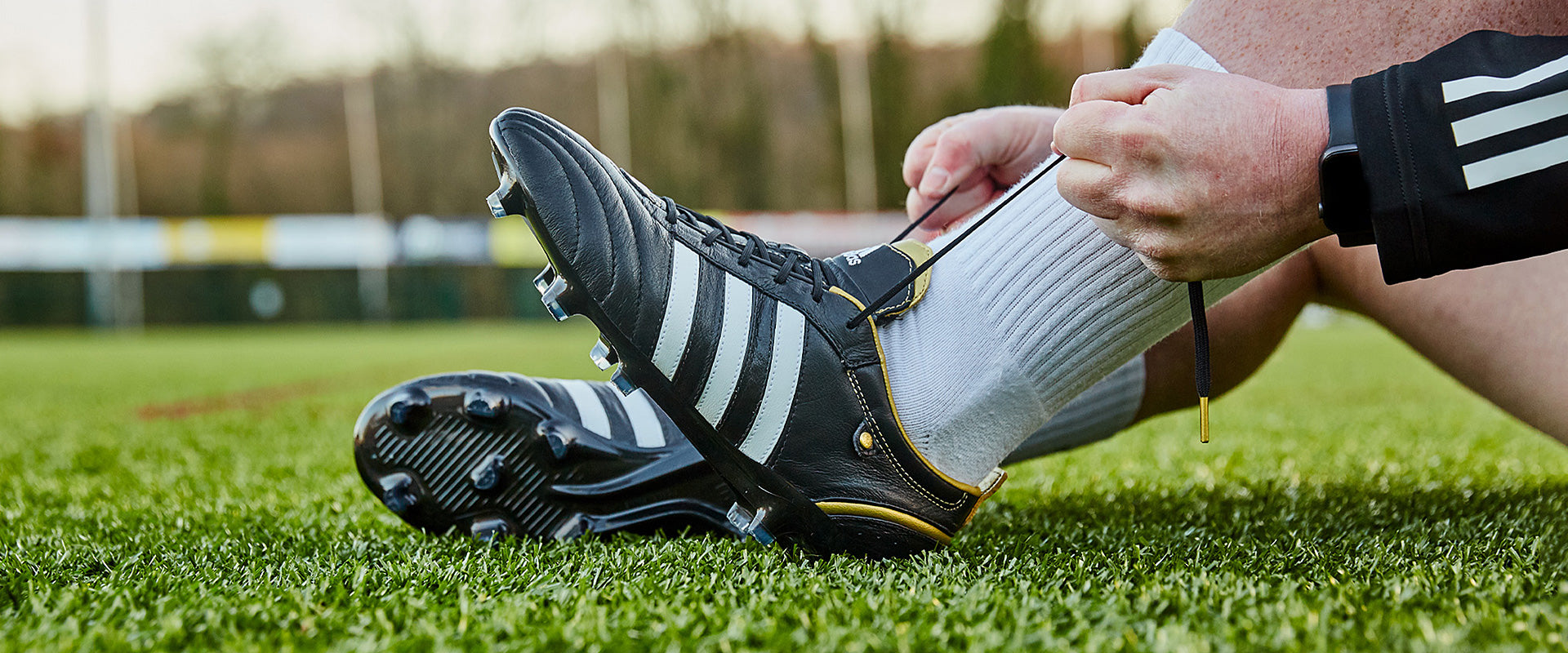 adidas adiPure FG - Core Black/Zero Metallic/Gold Metallic - Mens