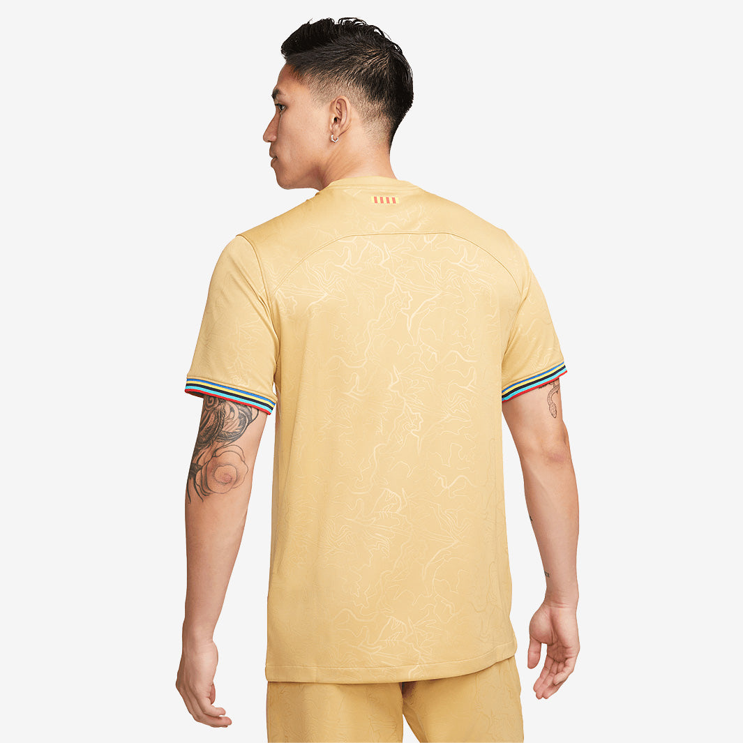 Nike FC Barcelona 22/23 Away Stadium SS Jersey - Club Gold