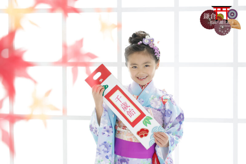 7歳の七五三と10歳のハーフ成人式の記念写真撮影＊姉妹で着物姿 ｜店舗