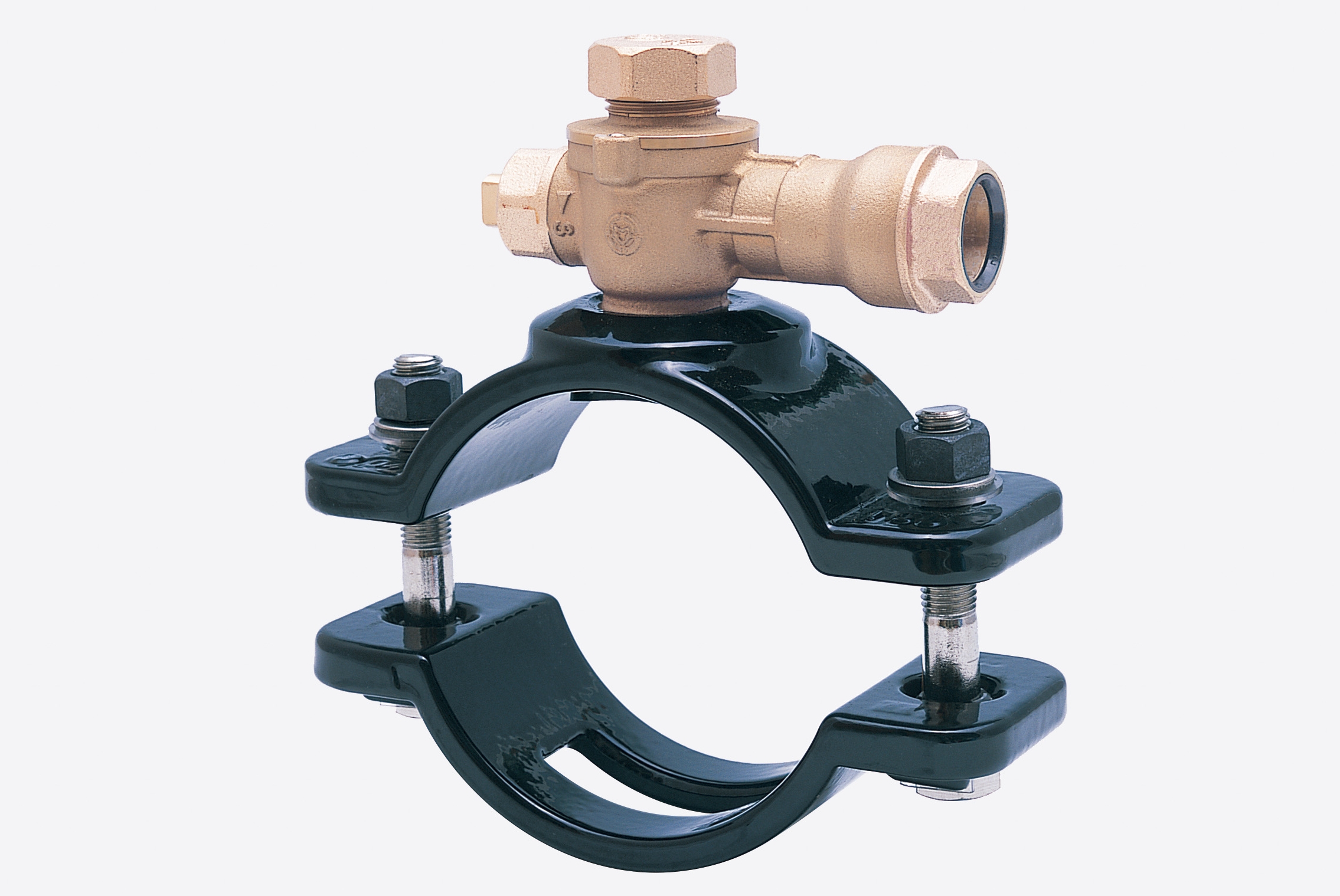 サドル付分水栓 前澤オリジナル（M型）Pワン一体A（ボール式