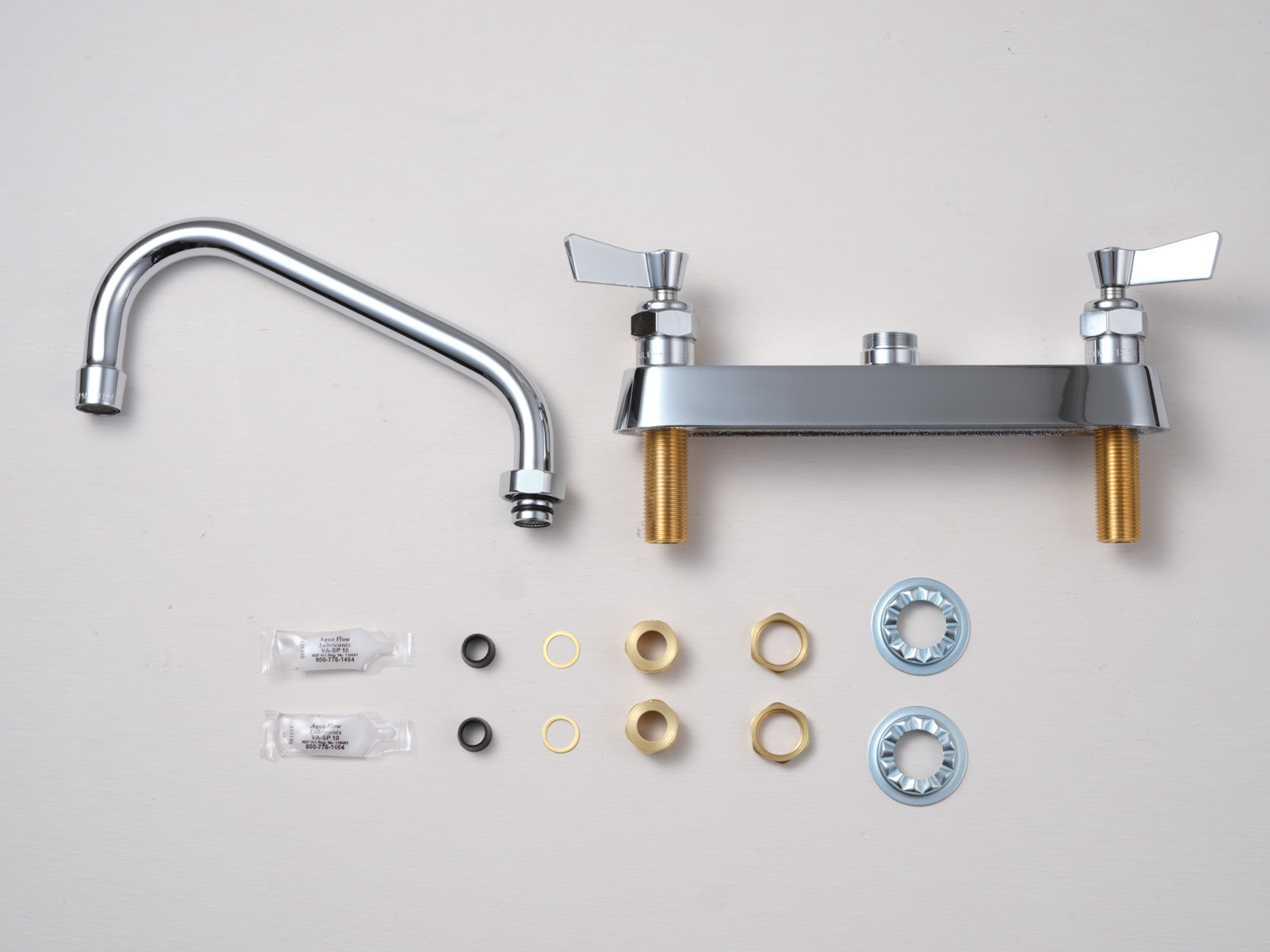 ワーカーズ水栓 台付けツインレバー混合栓 L250 | KB-TP009-08-G141