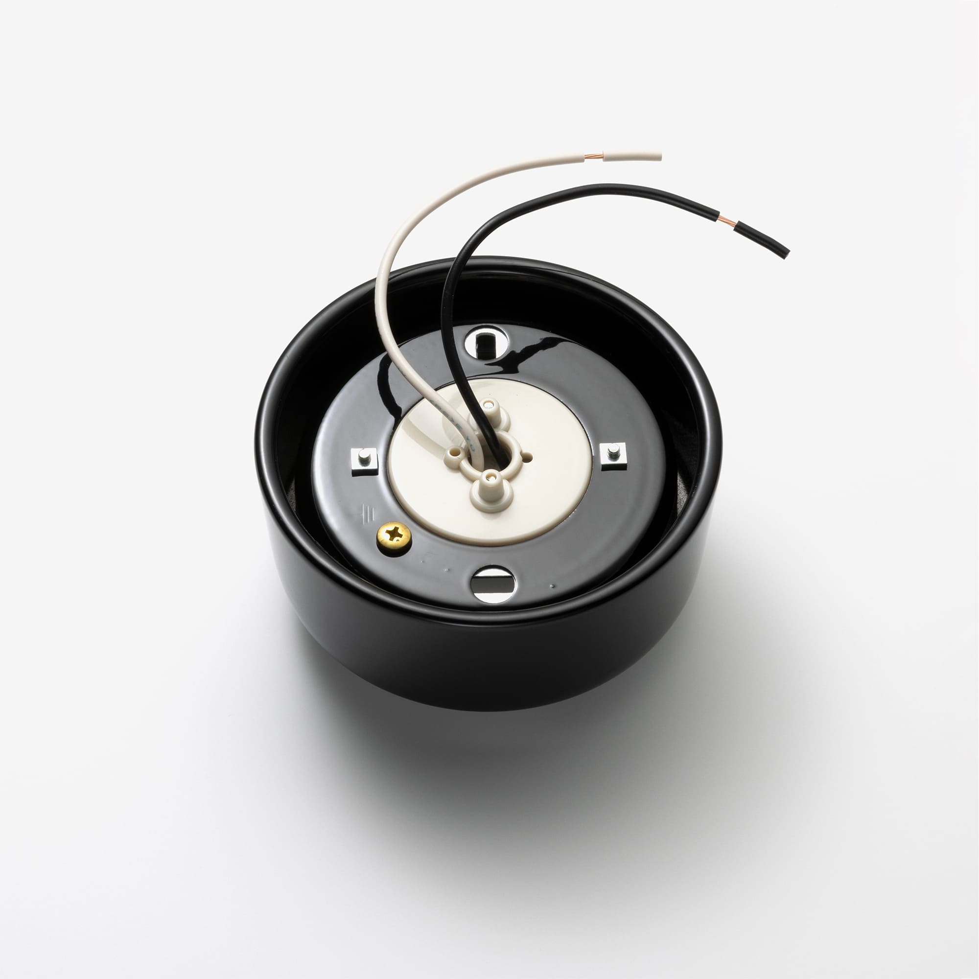 ミルクガラス照明 ブラック 円筒（丸） | LT-BR005-11-G141 | 直付