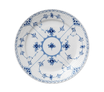 ブルーフルーテッド ハーフレース プレート 25cm|ロイヤル