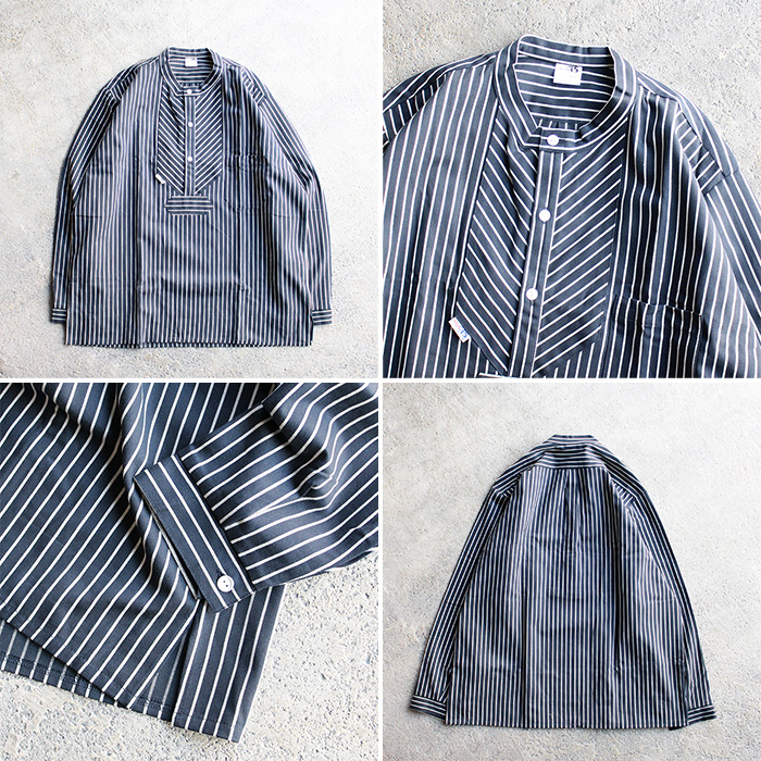 楽天市場】【20%OFFセール】シャツ メンズ 長袖 バンドカラー