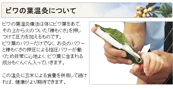 ビワの葉温灸　温圧用　三栄商会 楽天市場】ビワ葉温灸療法 細棒もぐさ温灸セット【三栄商会】【送料
