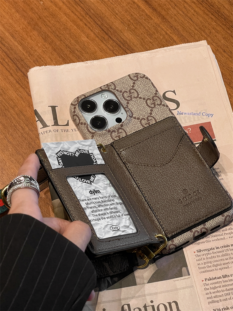 gucci iphone17/17promaxケース 肩掛け iphone16/16pro カバー ハイ