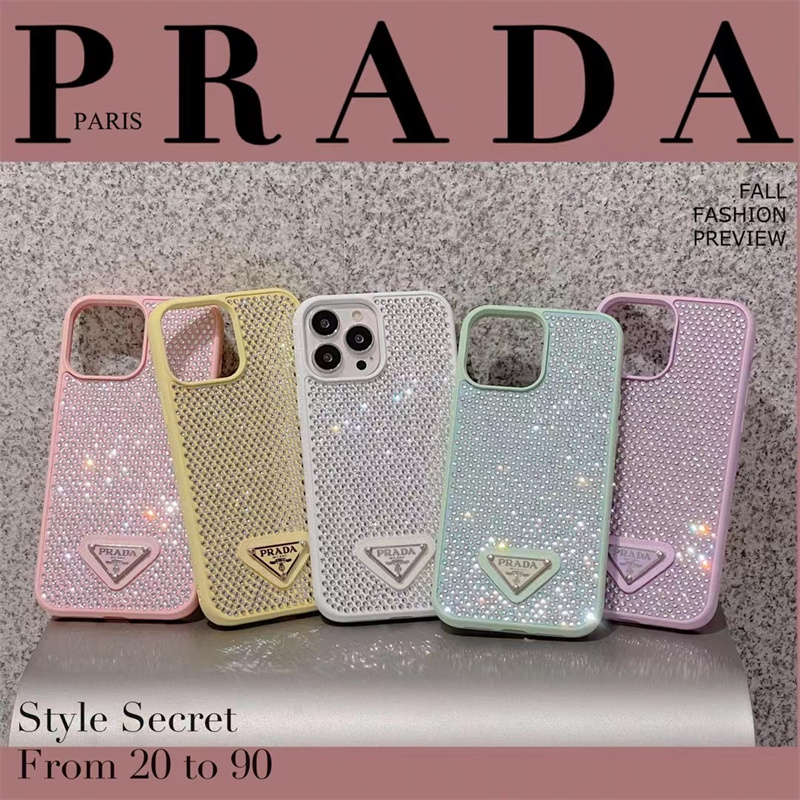 prada スマホケース iphone16/16pro ケース キラキラ iphone15 ケース