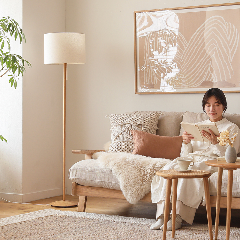 フロアライト Oak＆LinenMix ｜家具・インテリア通販 Re:CENO(リセノ)