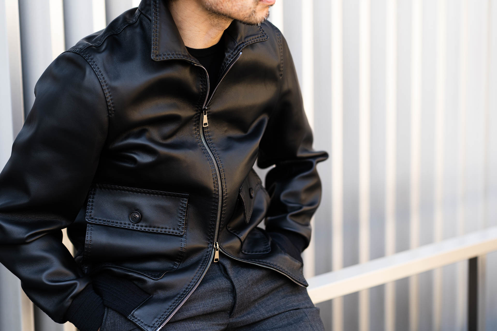 2023 Spring & Summer – Sheep Leather Blouson – | RING JACKET