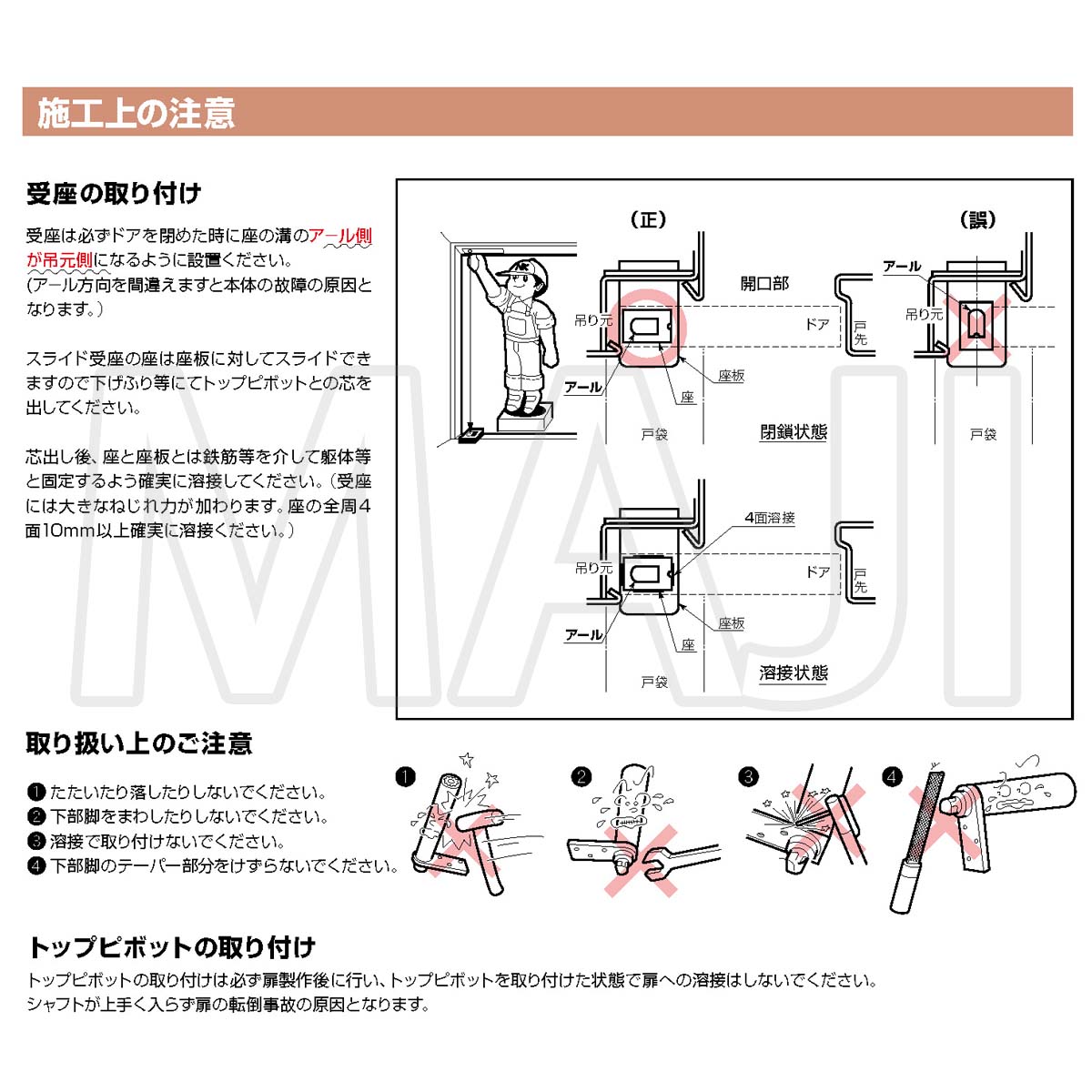 日東工器（デンセイ） オートヒンジ中心吊型 AFDシリーズ AFD-8KH-AX型