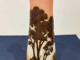 エミール・ガレ作 『湖水風景文花瓶』 ｜骨董品買取 緑和堂