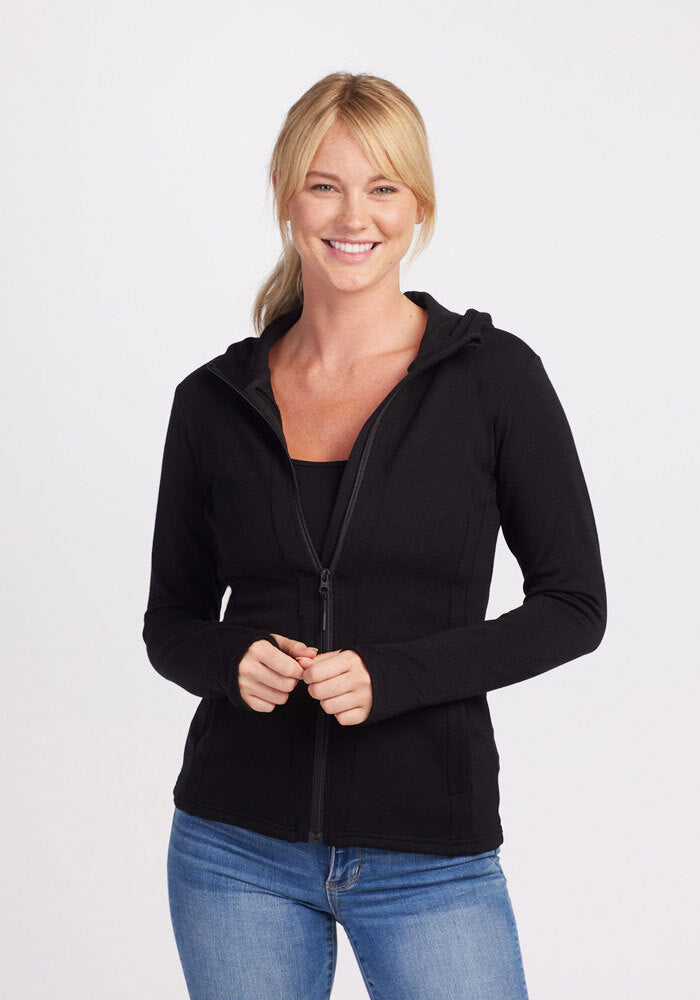 Women's Merino Wool Hooded Sweatshirt - Wool Hoodie – Woolx