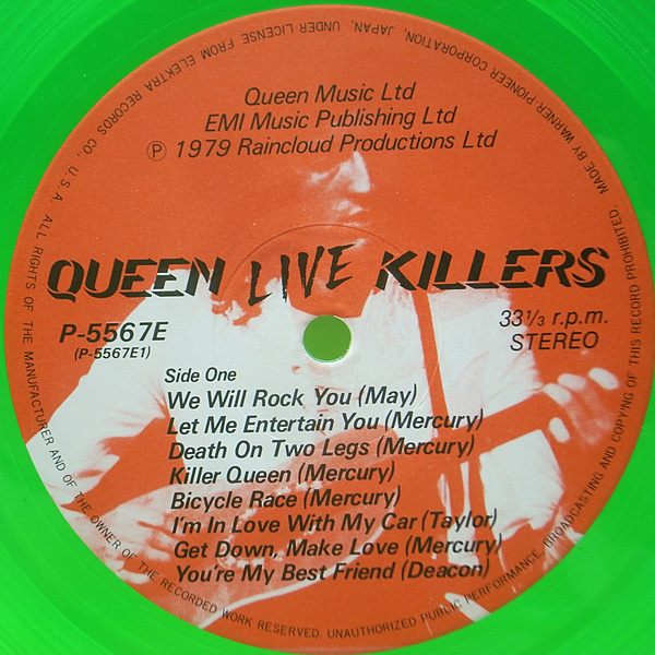 稀少UKオリジナル轟音LIVE KILLERSクイーンQueenレコード 稀少UK