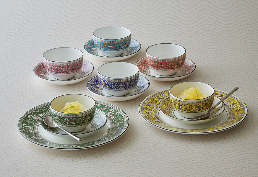 FLORENTINE COLOURS フロレンティーン ティーボウル＆ソーサー 6色