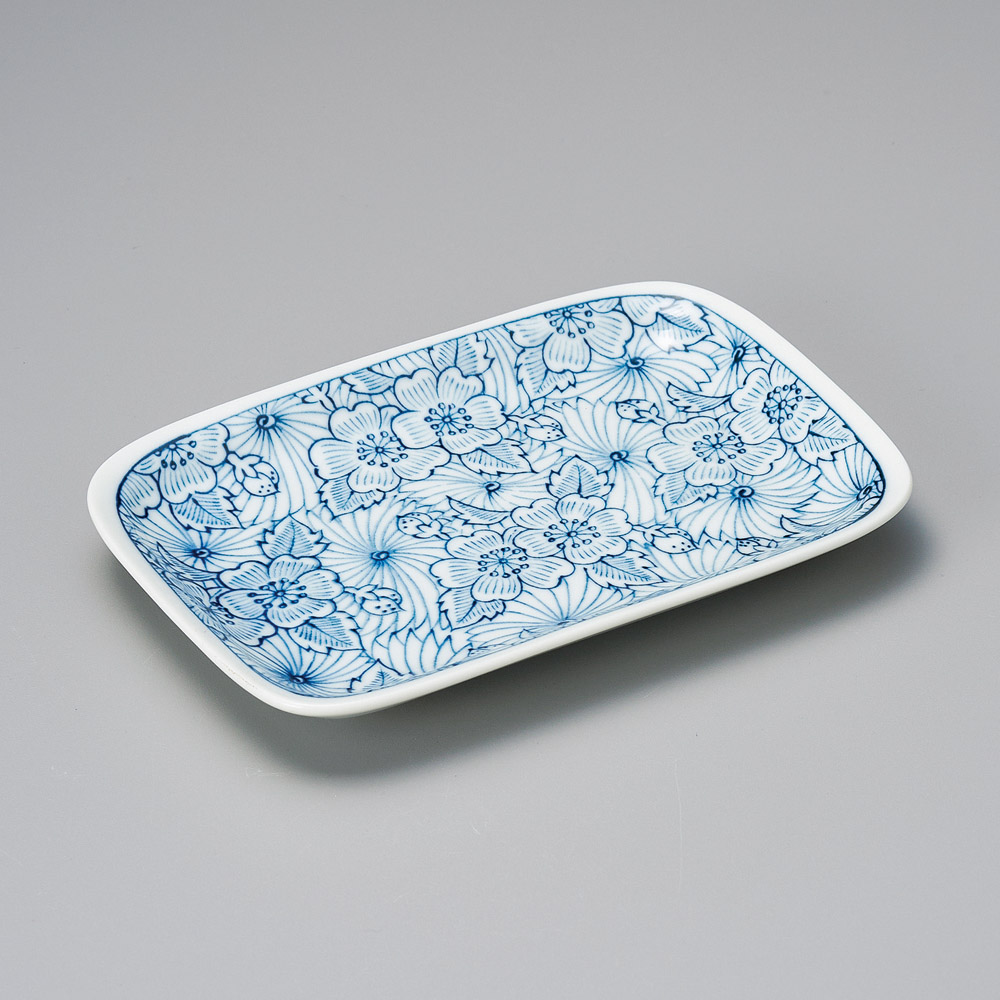 染桜長角取皿 | 陶雅