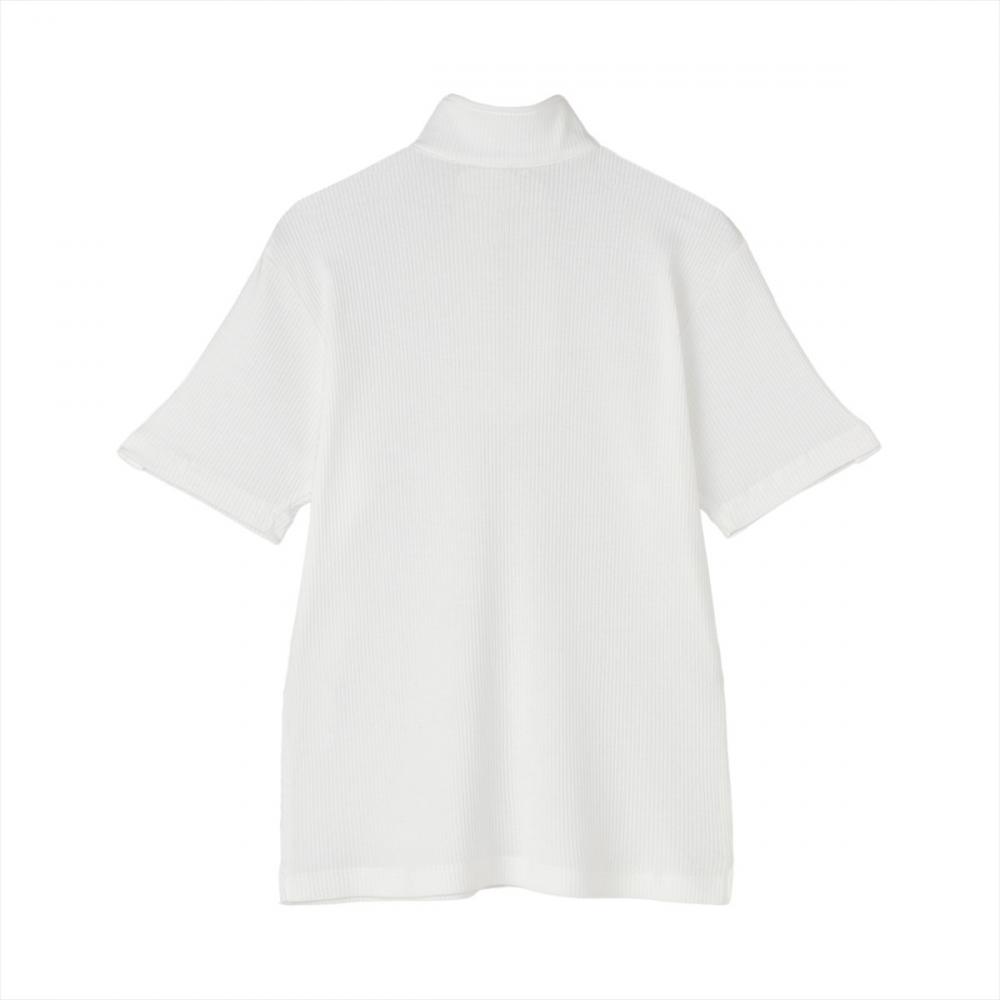 ハーフジップ ポロシャツ 半袖 メンズ(S ホワイト): 東京シャツ公式