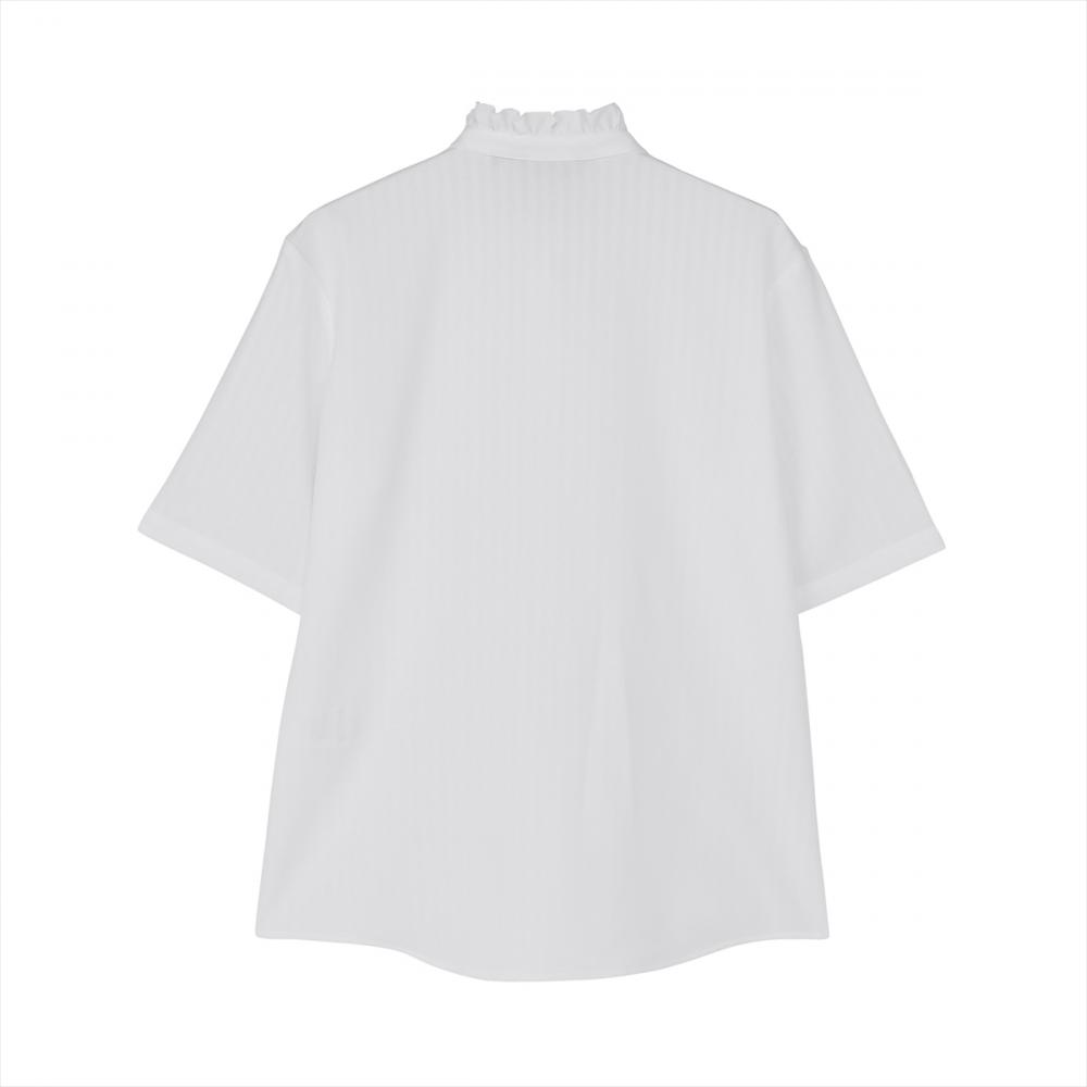 デザイン】 COFREX 前立ミニフリル 五分袖 レディースシャツ(S