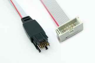 10-Pin Legged Plug-of-Nails™ male IDC debug cable | Tag-Connect