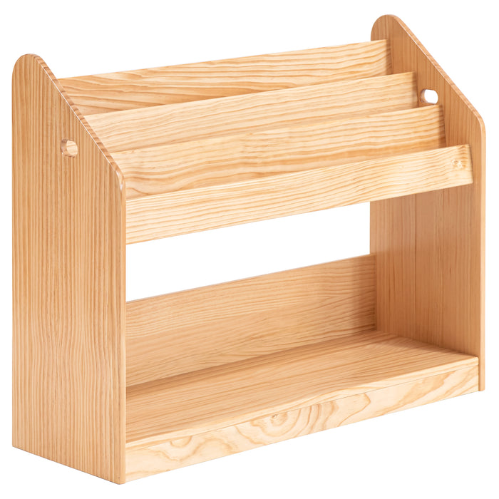 幅90cm］現役ママが考えた 絵本ラック 天然木 おもちゃ収納 完成品