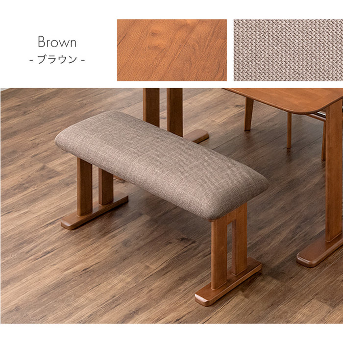 3人掛け ダイニングベンチ 100cm 単品 長椅子 ファブリック ベンチ