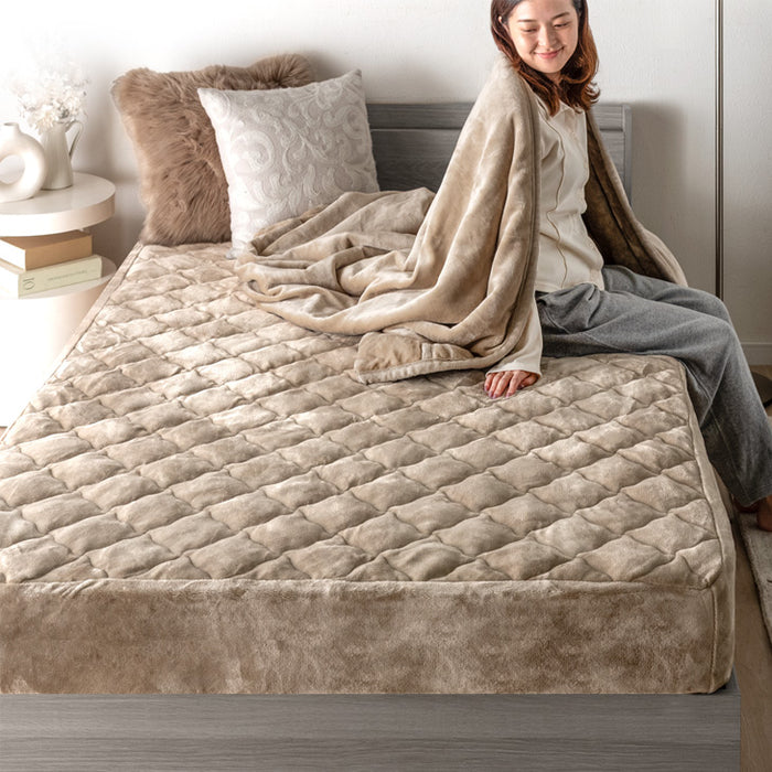 クリアランス】［セミダブル］敷パッド一体型 ボックスシーツ 洗える