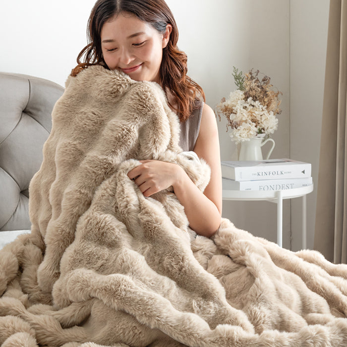 クリアランス】［クイーン］もはや、うさぎ。 あったか 2枚合わせ 毛布