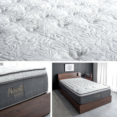 クイーン］極厚28cm ポケットコイルマットレス ピロートップ アロエ