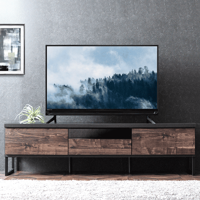 幅150cm 国産 完成品 ヴィンテージ調テレビ台 ロ－タイプ【超大型商品