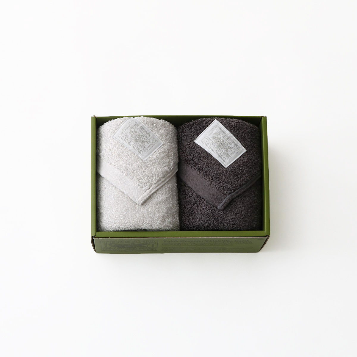 超甘撚りエクストラリッチフェイスタオル2枚セット(ライトグレー