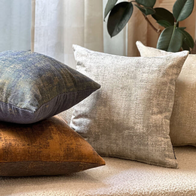 フィスバ Grazed リーバシブル クッションカバー オーカー 45×45cm