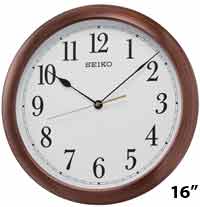 Seiko QXA129BLH Yorkton Wooden Wall Clock - The Clock Depot